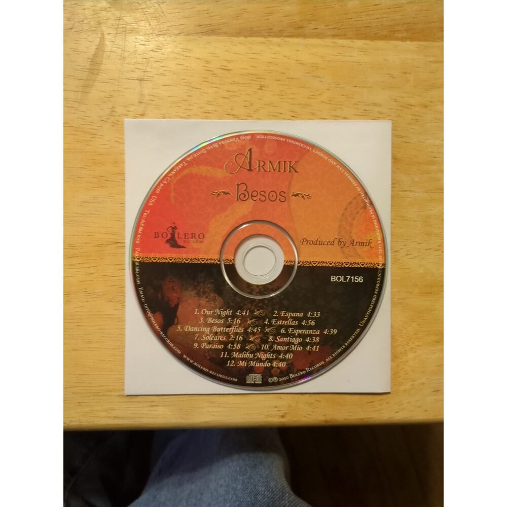 Besos by Armik (Bolero Records) Disc Only